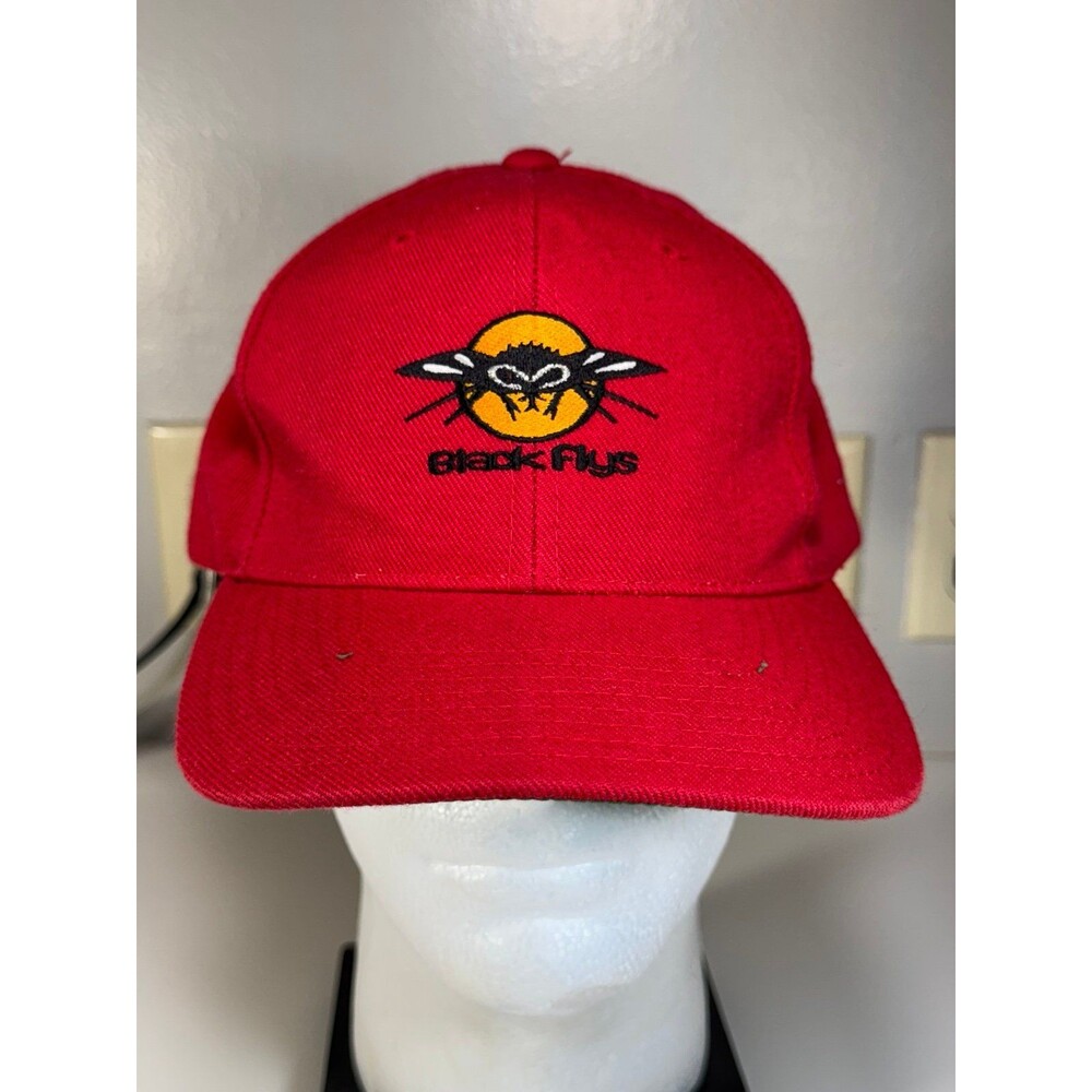 Vintage Y2K Black‎ Flys Red Snapback Hat Cap